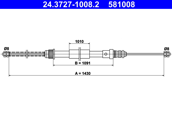 Handremkabel ATE 24.3727-1008.2