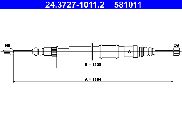 Handremkabel ATE 24.3727-1011.2