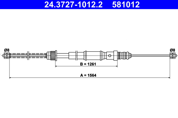 Handremkabel ATE 24.3727-1012.2