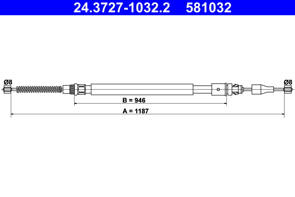 Handremkabel ATE 24.3727-1032.2
