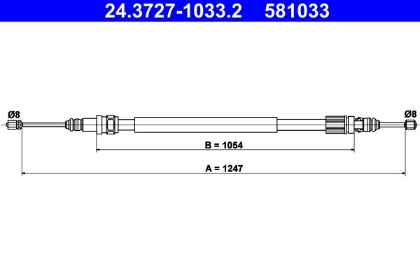 Handremkabel ATE 24.3727-1033.2