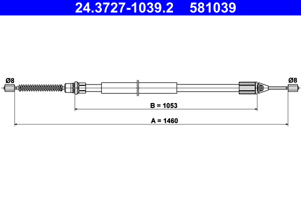 Handremkabel ATE 24.3727-1039.2