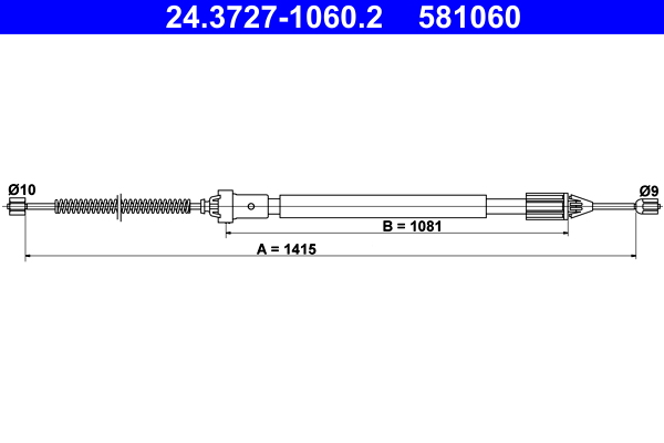 Handremkabel ATE 24.3727-1060.2