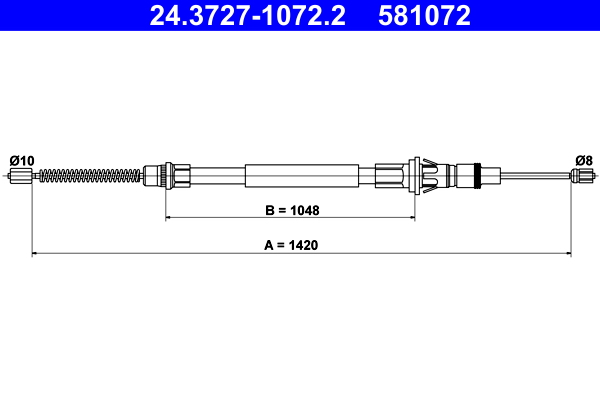 Handremkabel ATE 24.3727-1072.2