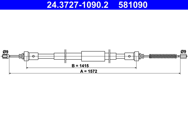 Handremkabel ATE 24.3727-1090.2