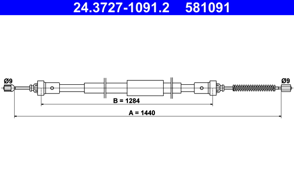 Handremkabel ATE 24.3727-1091.2