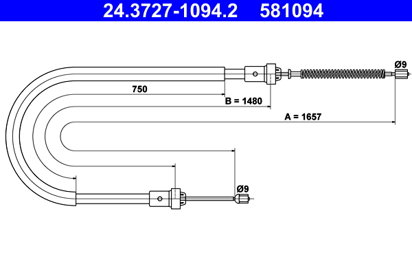 ATE Handremkabel 24.3727-1094.2