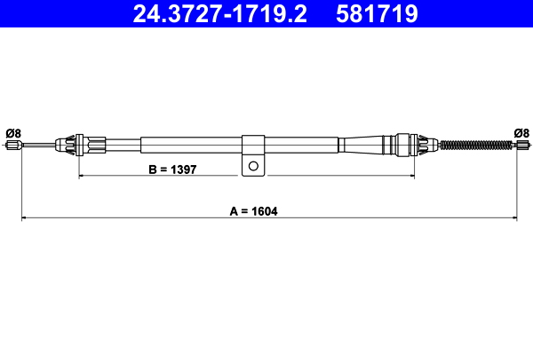 Handremkabel ATE 24.3727-1719.2