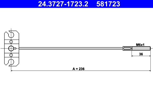 Handremkabel ATE 24.3727-1723.2