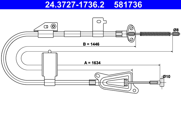 Handremkabel ATE 24.3727-1736.2