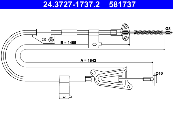 Handremkabel ATE 24.3727-1737.2