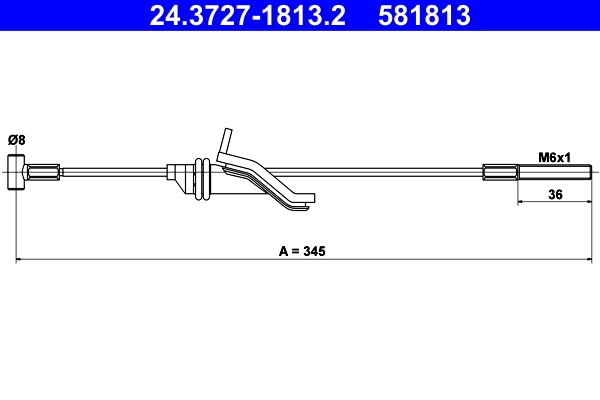 Handremkabel ATE 24.3727-1813.2