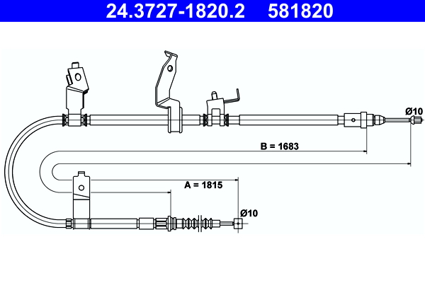 Handremkabel ATE 24.3727-1820.2