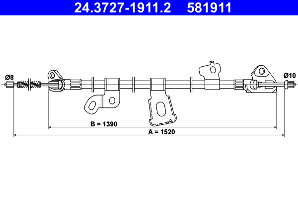 Handremkabel ATE 24.3727-1911.2