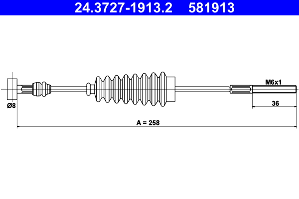 Handremkabel ATE 24.3727-1913.2