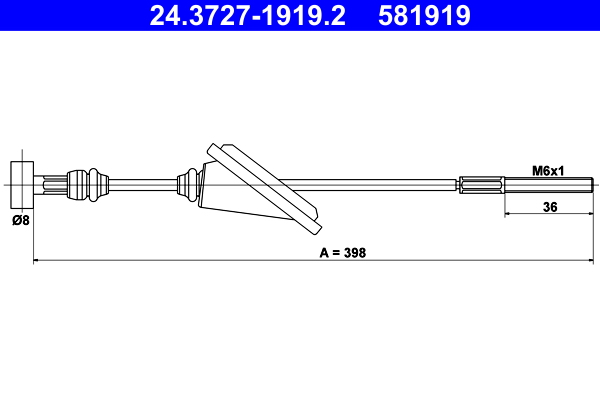Handremkabel ATE 24.3727-1919.2