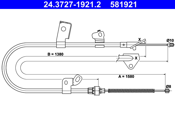 Handremkabel ATE 24.3727-1921.2