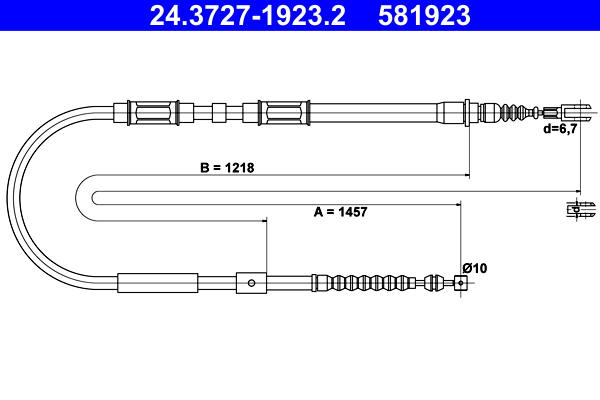 Handremkabel ATE 24.3727-1923.2