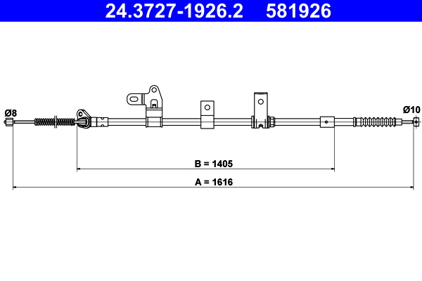 Handremkabel ATE 24.3727-1926.2