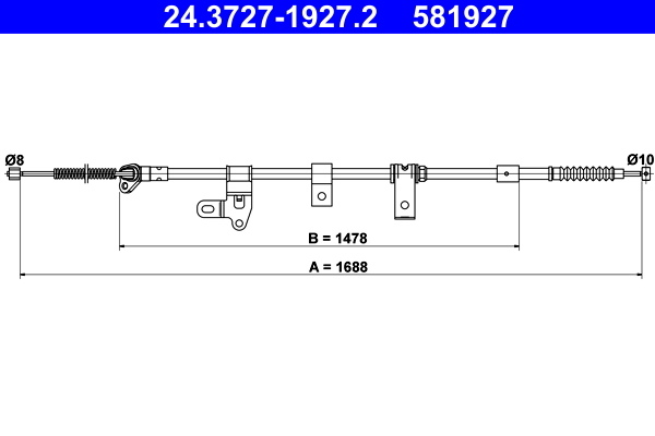 Handremkabel ATE 24.3727-1927.2