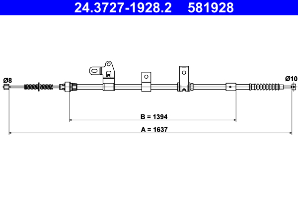 Handremkabel ATE 24.3727-1928.2