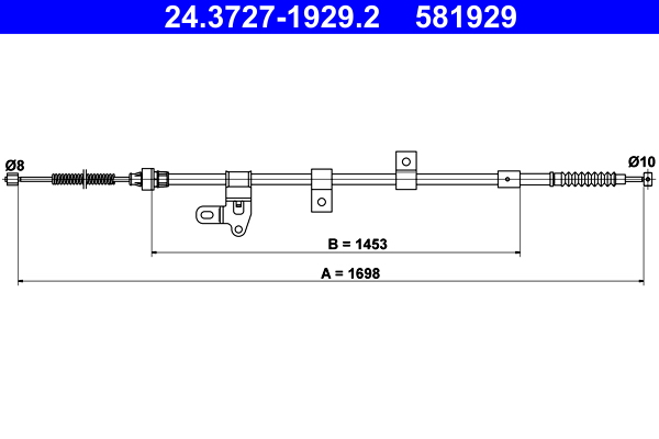 Handremkabel ATE 24.3727-1929.2