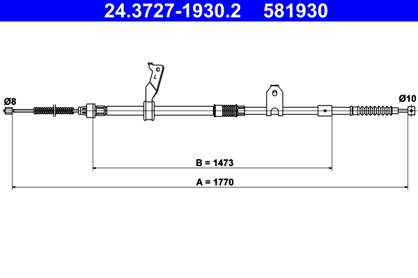 Handremkabel ATE 24.3727-1930.2