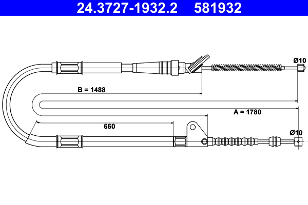 Handremkabel ATE 24.3727-1932.2