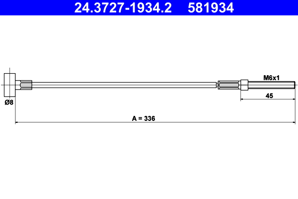 Handremkabel ATE 24.3727-1934.2