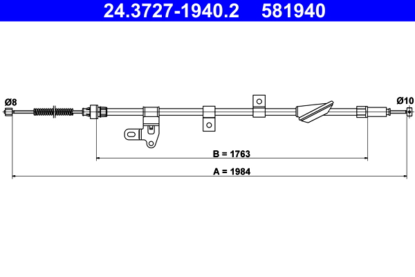Handremkabel ATE 24.3727-1940.2