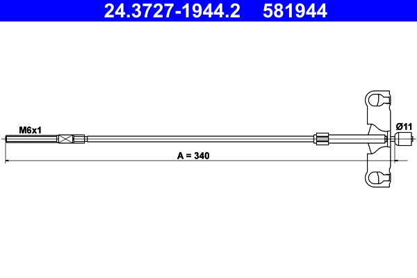 Handremkabel ATE 24.3727-1944.2