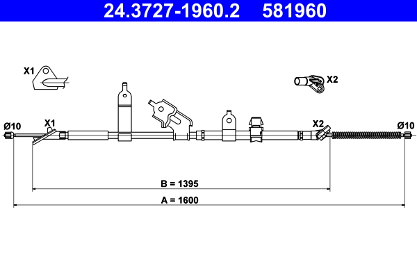 Handremkabel ATE 24.3727-1960.2