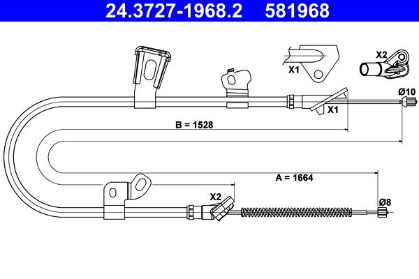 ATE Handremkabel 24.3727-1968.2