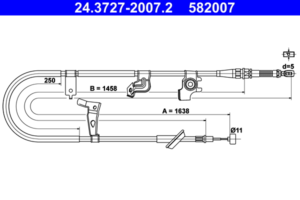 Handremkabel ATE 24.3727-2007.2