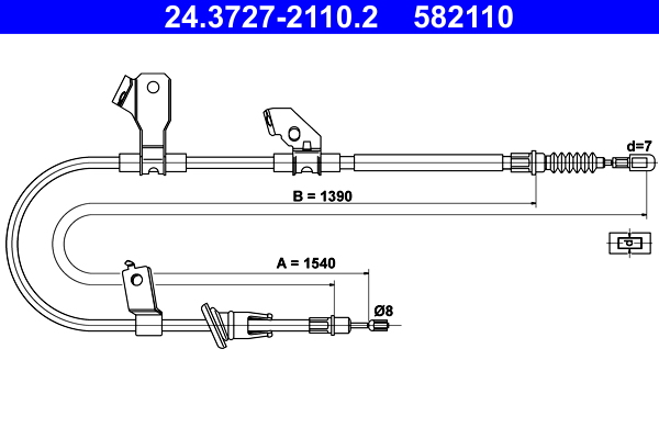 Handremkabel ATE 24.3727-2110.2