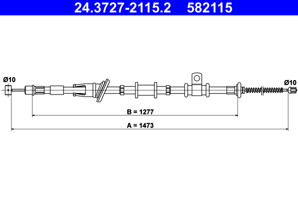 Handremkabel ATE 24.3727-2115.2