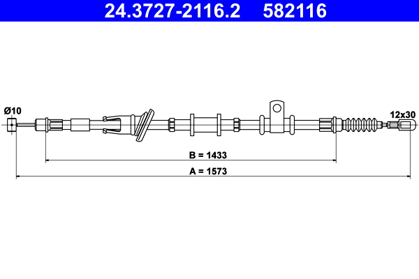 Handremkabel ATE 24.3727-2116.2