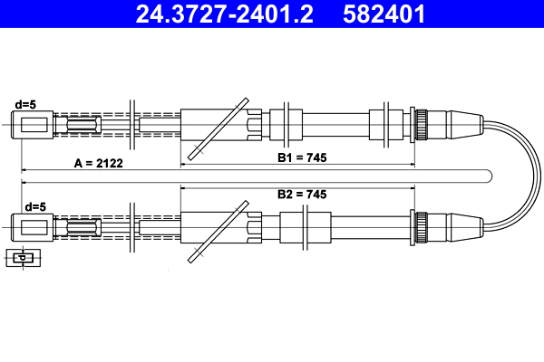 Handremkabel ATE 24.3727-2401.2