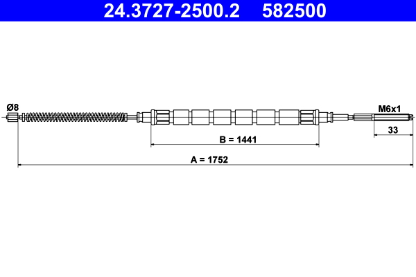 Handremkabel ATE 24.3727-2500.2