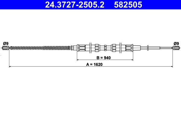 Handremkabel ATE 24.3727-2505.2