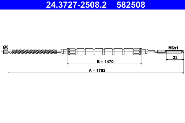 Handremkabel ATE 24.3727-2508.2