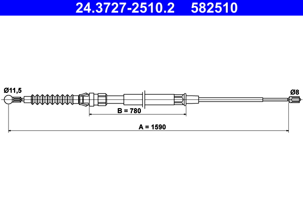 Handremkabel ATE 24.3727-2510.2