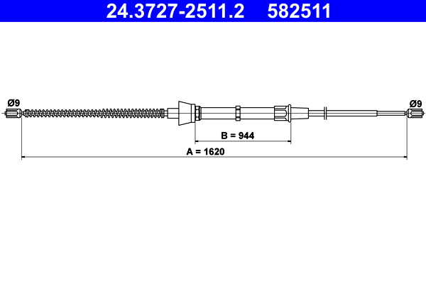 Handremkabel ATE 24.3727-2511.2