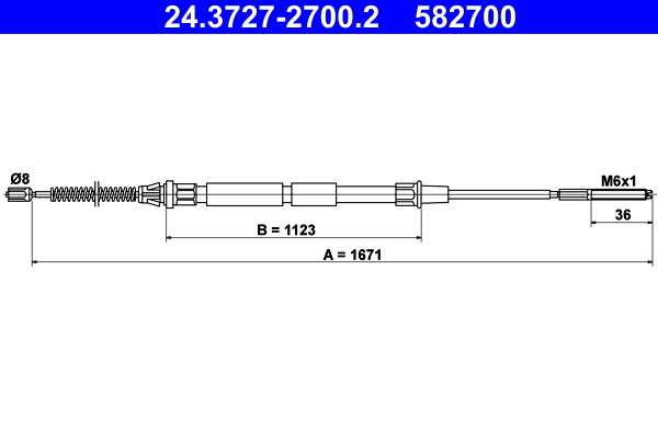 Handremkabel ATE 24.3727-2700.2