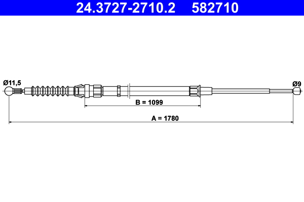 Handremkabel ATE 24.3727-2710.2