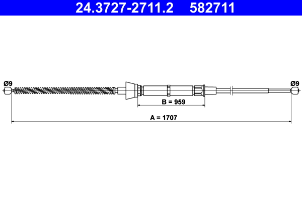 Handremkabel ATE 24.3727-2711.2