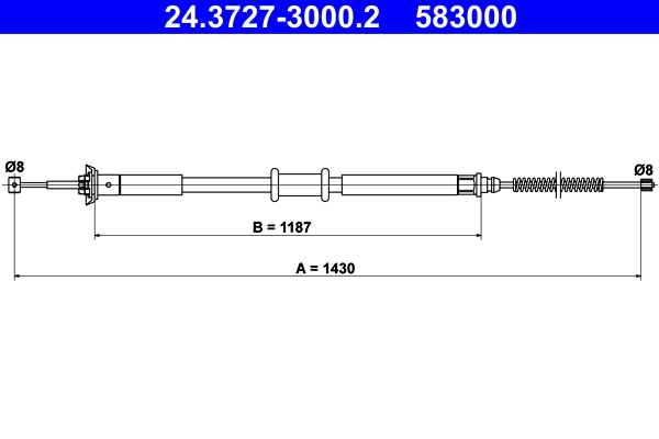 Handremkabel ATE 24.3727-3000.2