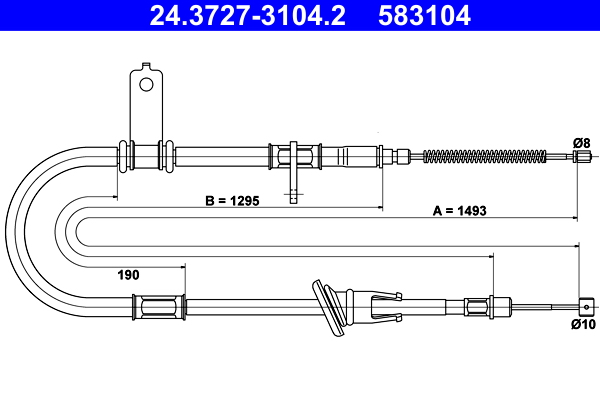 Handremkabel ATE 24.3727-3104.2