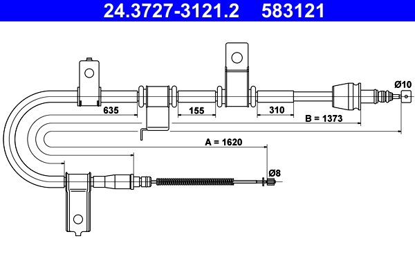 Handremkabel ATE 24.3727-3121.2