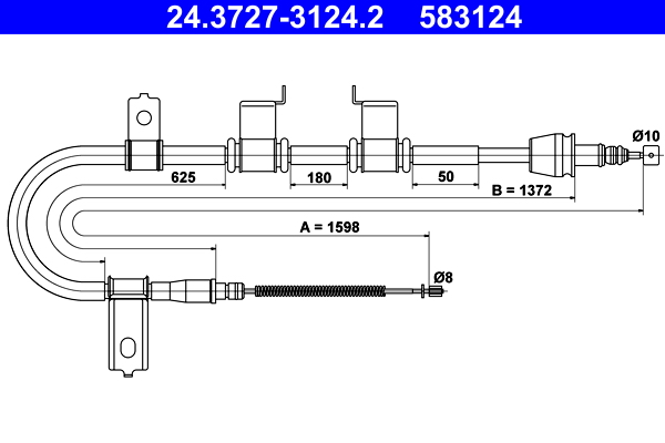 Handremkabel ATE 24.3727-3124.2